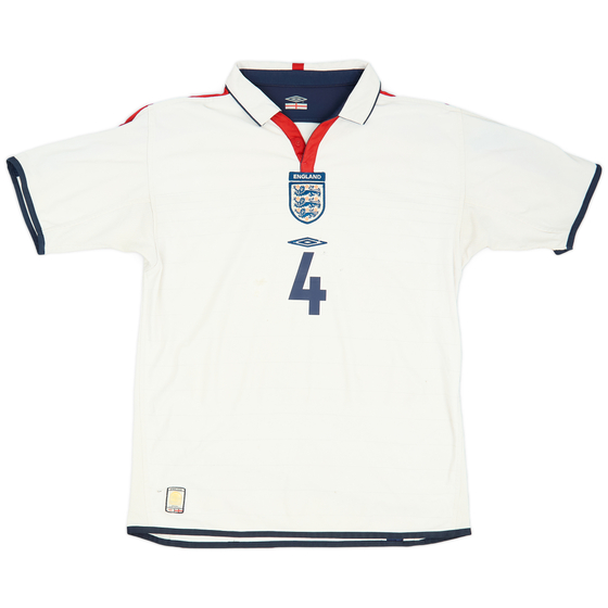 2003-05 England Home Shirt Gerrard #4 - 3/10 - (L)