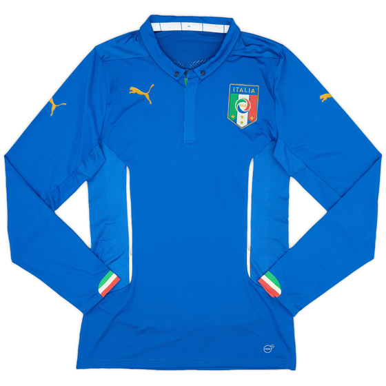 2014-15 Italy Authentic Home L/S Shirt - 9/10 - (XXL)