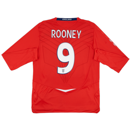 2008-10 England Away L/S Shirt Rooney #9 - 9/10 - (L)