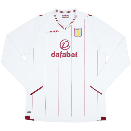 2014-15 Aston Villa Away L/S Shirt - 9/10 - (5XL)