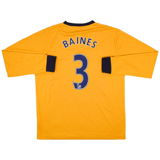 2011-12 Everton Away L/S Shirt Baines #3 - 8/10 - (L)