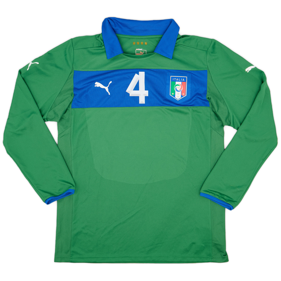 2012-13 Italy Authentic GK Shirt #4 - 9/10 - (XL)
