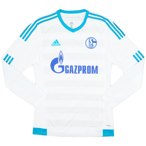 2015-17 Schalke Player Issue Away L/S Shirt - 10/10 - (S)