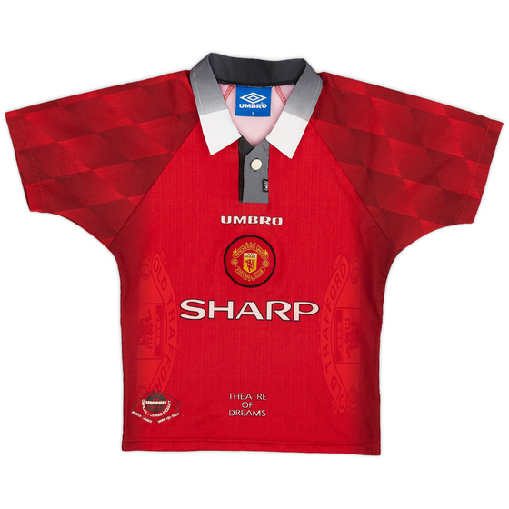 1996-98 Manchester United Home Shirt - 8/10 - (M.Boys)