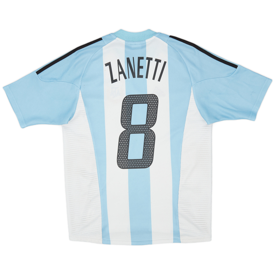 2002-04 Argentina Home Shirt Zanetti #8 - 5/10 - (M)