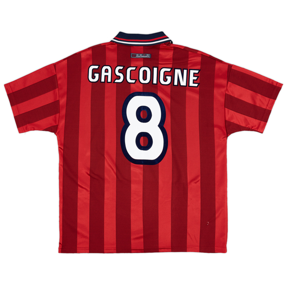 1997-99 England Away Shirt Gascoigne #8 - 6/10 - (L)
