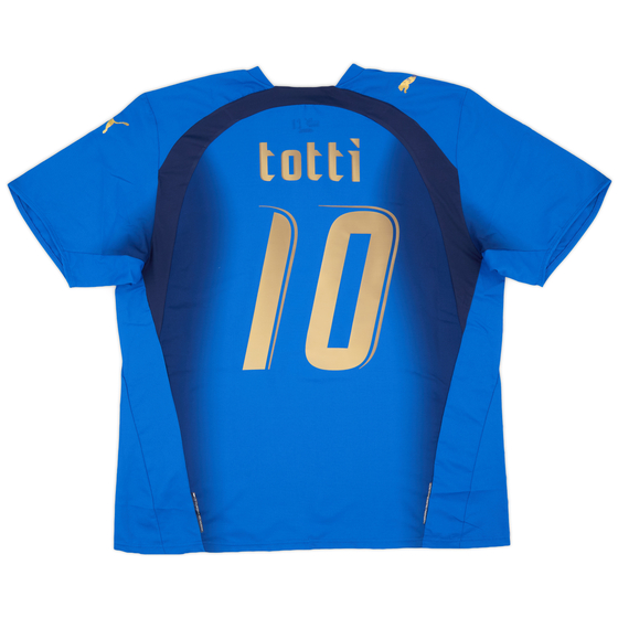 2006 Italy Home Shirt Totti #10 - 6/10 - (XL)
