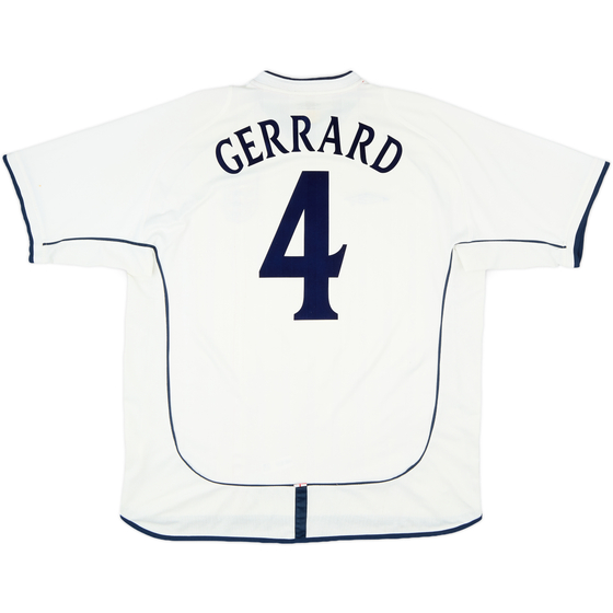 2001-03 England Home Shirt Gerrard #4 - 5/10 - (XXL)