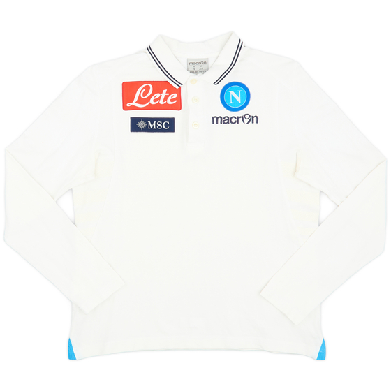 2013-14 Napoli Macron Polo L/S Shirt - 8/10 - (S)