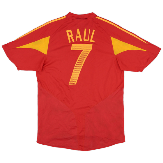2004-06 Spain Home Shirt Raul #7 - 9/10 - (M)