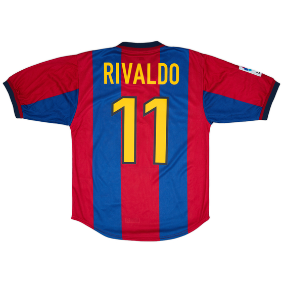 1998-00 Barcelona Home Shirt Rivaldo #11 (S)