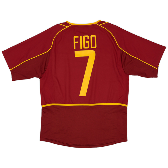 2002-04 Portugal Home Shirt Figo #7 - 9/10 - (M)