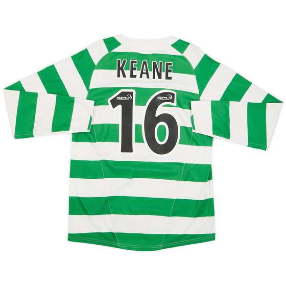 2005-07 Celtic Home L/S Shirt Keane #16 - 9/10 - (S)