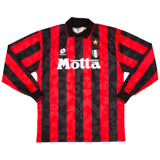 1993-94 AC Milan Home L/S Shirt - 9/10 - (L)