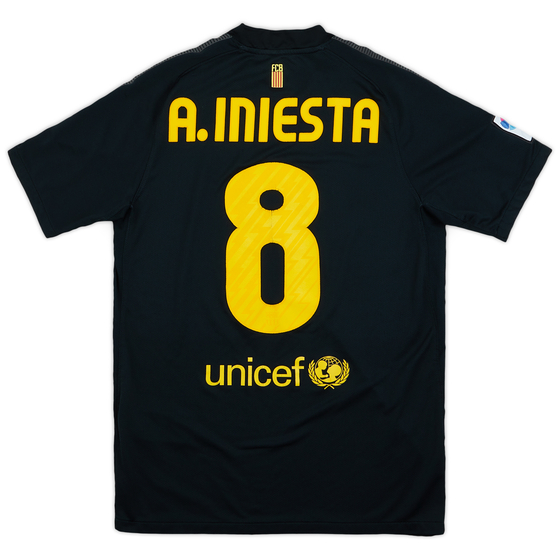 2011-12 Barcelona Away Shirt A. Iniesta 8 - 7/10 - (S)