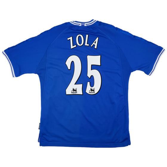 1999-01 Chelsea Home Shirt Zola #25 - 9/10 - (XL)