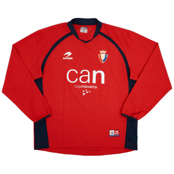 2004-05 Osasuna Home L/S Shirt #6 - 7/10 - (XL)