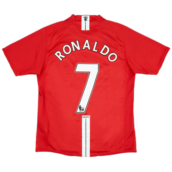 2007-09 Manchester United Home Shirt Ronaldo #7 - 8/10 - (M)