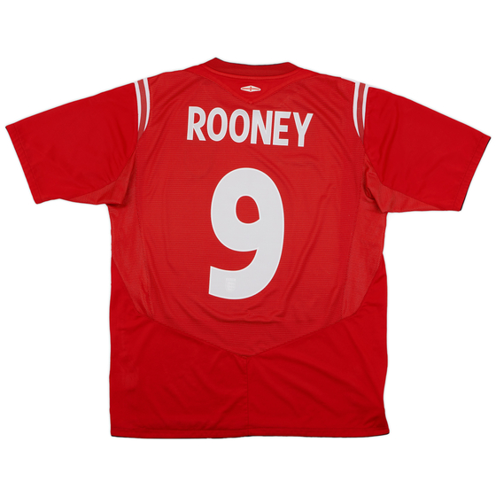 2004-06 England Away Shirt Rooney #9 - 4/10 - (L)