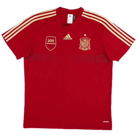 2013-14 Spain '2010 campeones' adidas Training Shirt - 9/10 - (L)