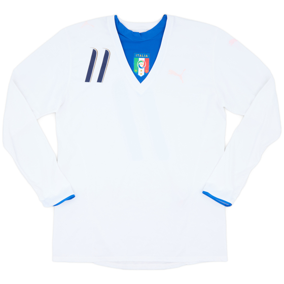 2006 Italy Player Issue Away L/S Shirt #11 - 3/10 - (L)