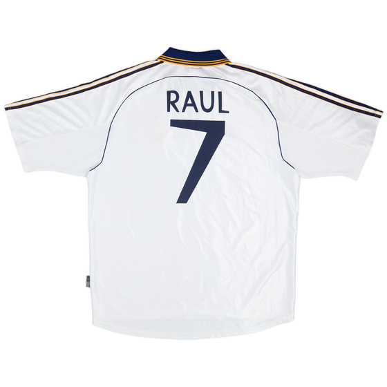 1998-00 Real Madrid Home Shirt Raul #7 - 6/10 - (XL)