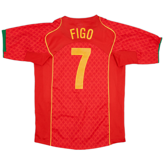 2004-06 Portugal Home Shirt Figo #7 - 9/10 - (L.Boys)