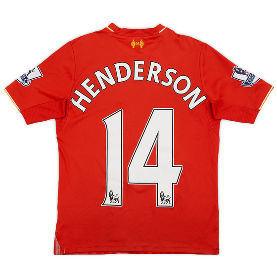 2015-16 Liverpool Home Shirt Henderson #14 - 6/10 - (M.Boys)