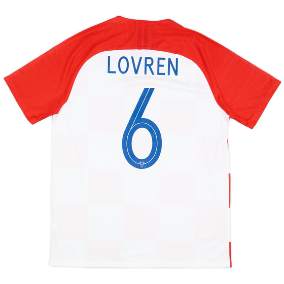 2018-19 Croatia Home Shirt Lovren #6 - 9/10 - (L)