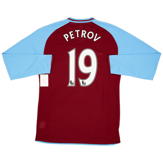 2008-09 Aston Villa Home L/S Shirt Petrov #19 (XXL)