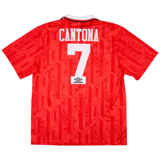 1992-94 Manchester United Home Shirt Cantona #7 - 9/10 - (XL)