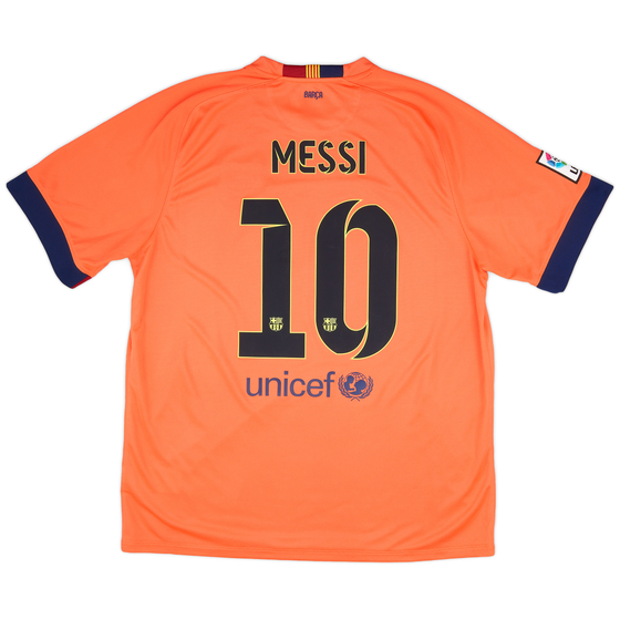 2014-15 Barcelona Away Shirt Messi #10 - 9/10 - (XL)