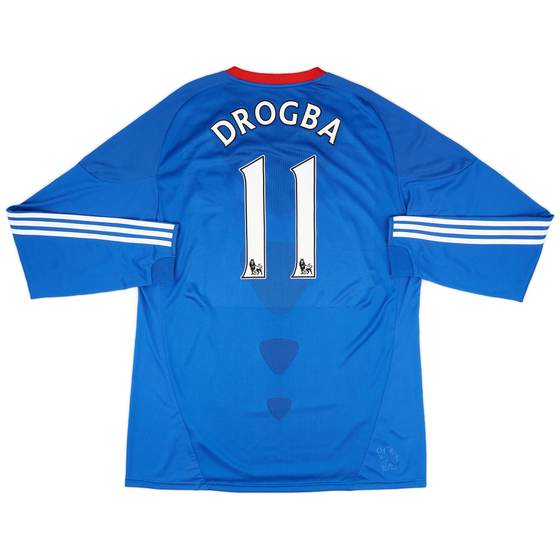 2010-11 Chelsea Home L/S Shirt Drogba #11 - 9/10 - (XXL)
