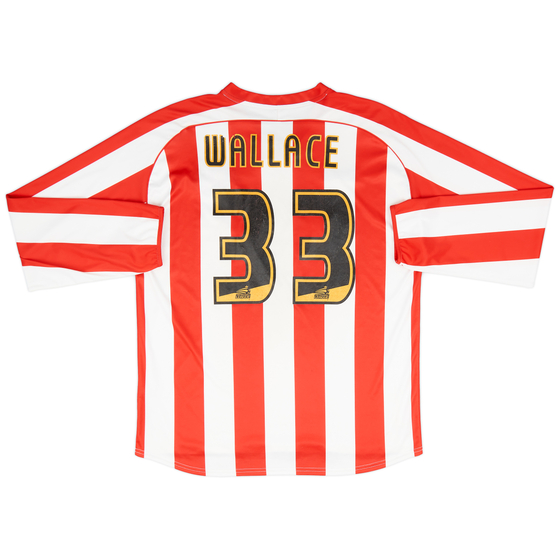2005-07 Sunderland Home L/S Shirt Wallace #33 - 6/10 - (L)