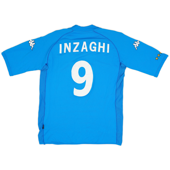 2002 Italy Home Shirt Inzaghi #9 - 8/10 - (XL)