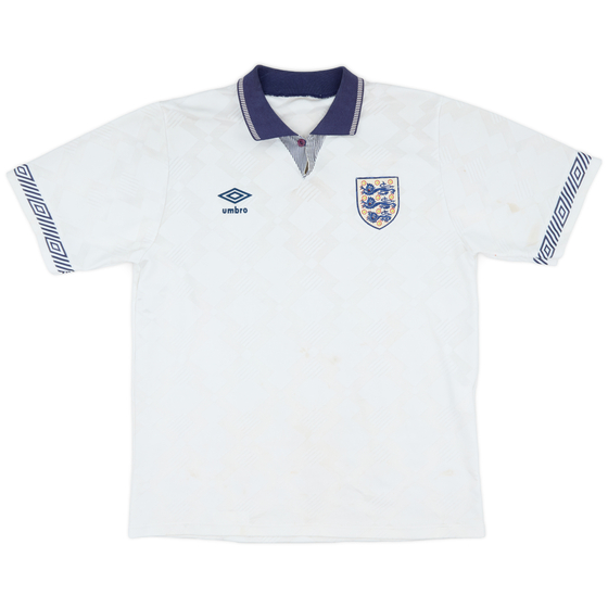 1990-92 England Home Shirt - 5/10 - (L)
