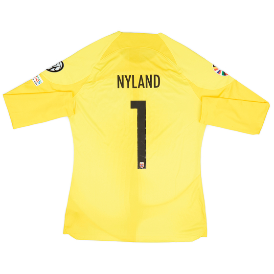 2022-23 Norway Match Issue GK Shirt Nyland #1