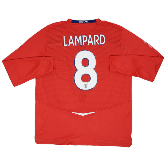 2008-10 England Away L/S Shirt Lampard #8 - 8/10 - (XXL)