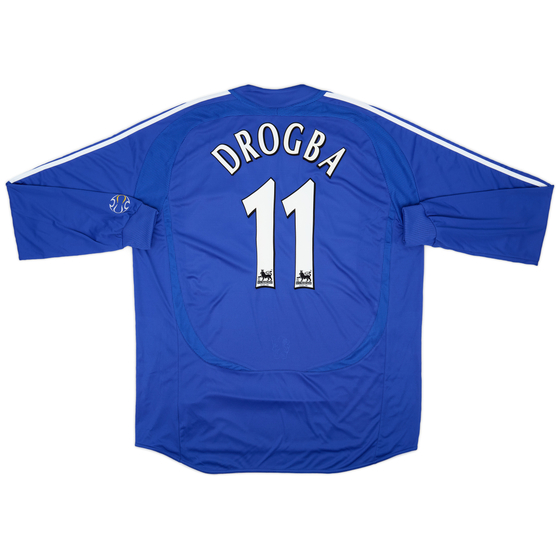 2006-08 Chelsea Home L/S Shirt Drogba #11 (XXL)