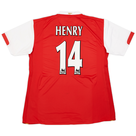 2006-08 Arsenal European Player Issue Home Shirt Henry #14 (XXL)