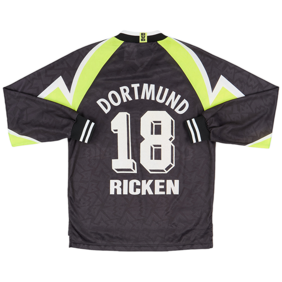 1995-96 Borussia Dortmund Away L/S Shirt Ricken #18 - 8/10 - (S)