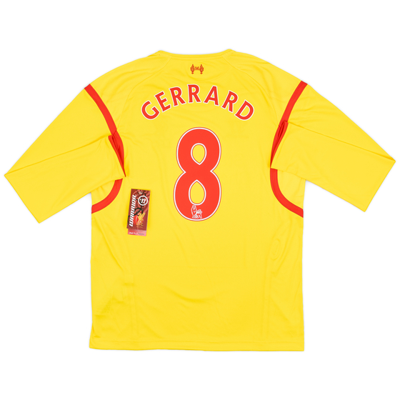 2014-15 Liverpool Away L/S Shirt Gerrard #8 (M)