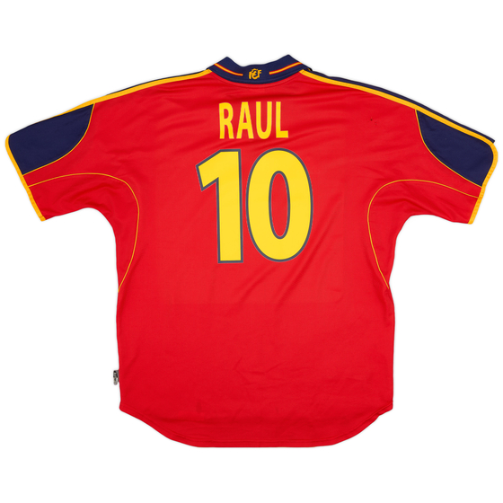 1999-02 Spain Home Shirt Raul #10 - 6/10 - (XL)