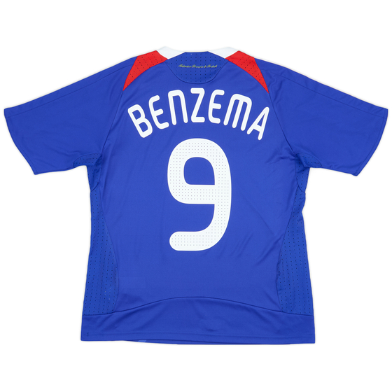 2007-08 France Home Shirt Benzema #9 - 8/10 - (M)