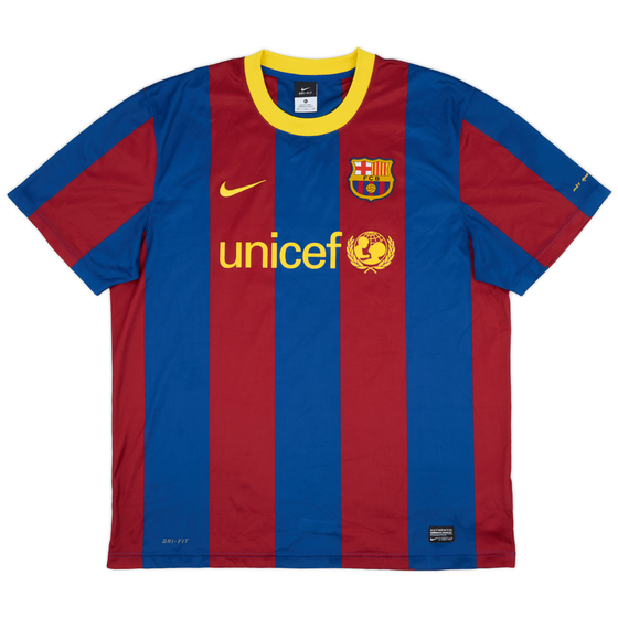 2010-11 Barcelona Basic Home Shirt - 9/10 - (XL)