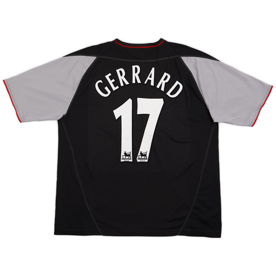 2002-04 Liverpool Away Shirt Gerrard #17 - 8/10 - (XL)