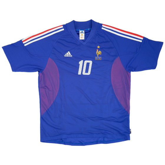 2002-04 France Home Shirt Zidane #10 - 8/10 - (XXL)