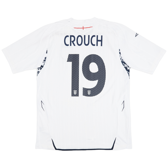 2007-09 England Home Shirt Crouch #19 - 9/10 - (L)