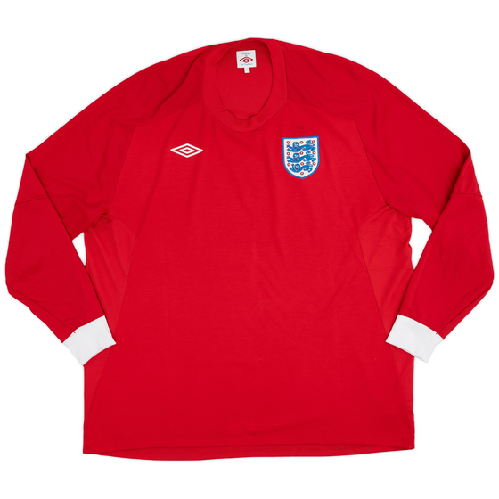2010-11 England Away L/S Shirt - 8/10 - (3XL)