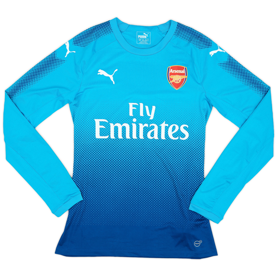 2017-18 Arsenal Authentic (ACTV Fit) Away L/S Shirt - 9/10 - (M)